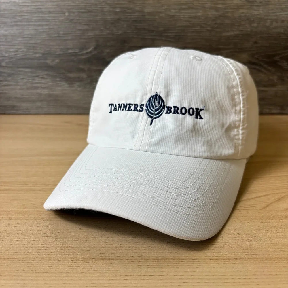 Tanners Brook Hat Strap Back White Performance Golf Golfing Minnesota Imperial - Picture 3 of 9
